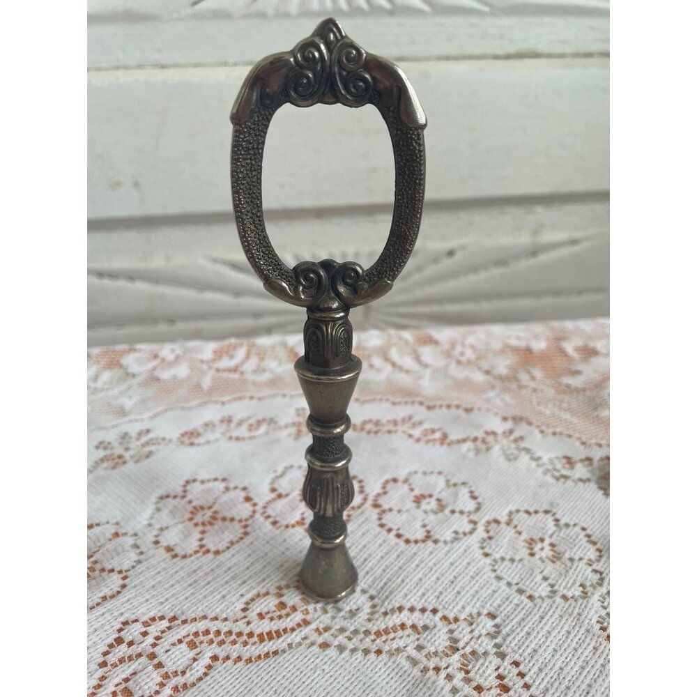 Vintage 1930s Silverplate Lamp Finial/Handle Ornate 5.5